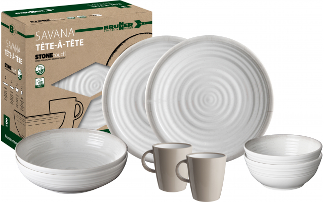 Set tête-à-tête Savana grey 8 pcs