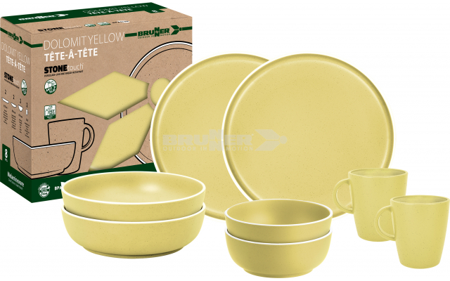 Set tête-à-tête Dolomit yellow 8 pcs